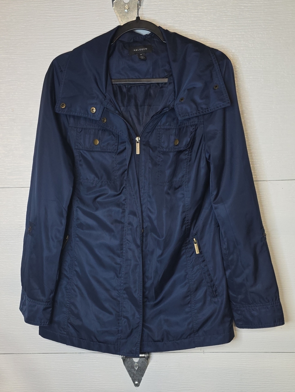 Halogen Navy Lightweight Packable Jacket for Women